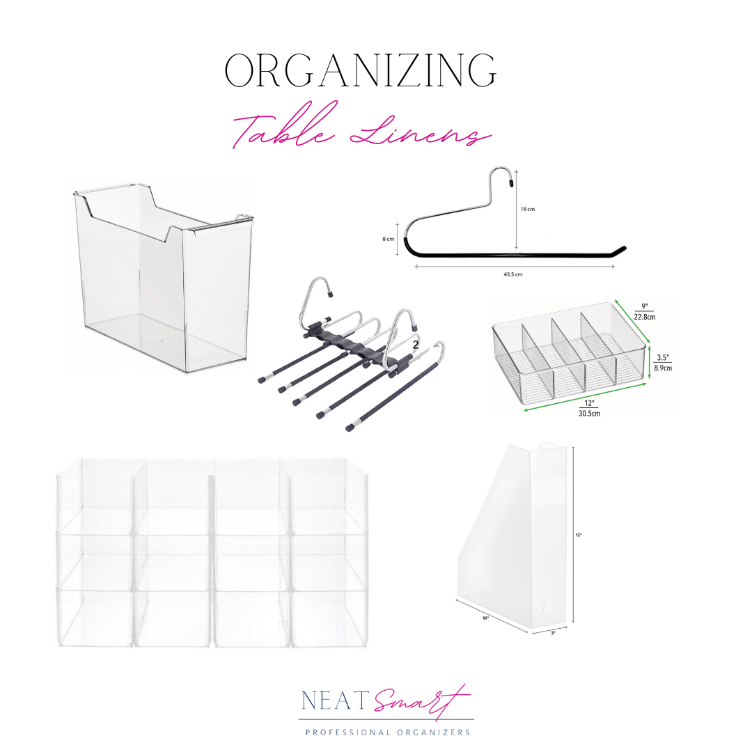 Organizing table linens so that it’s easy and effortless — NeatSmart