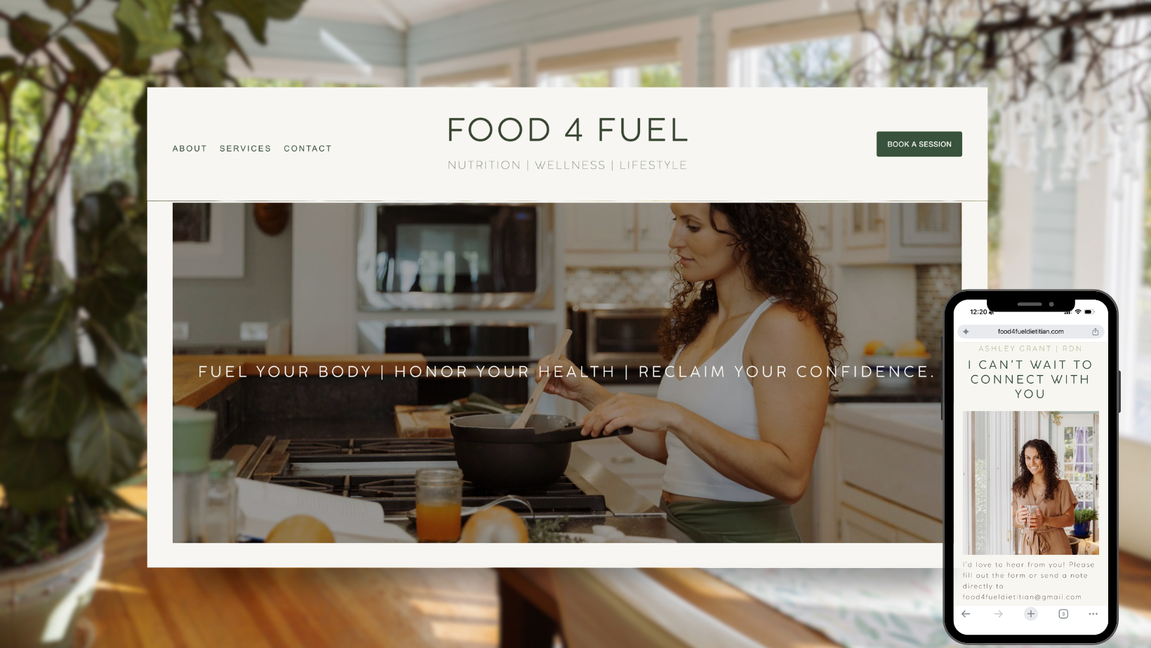 Food4Fuel Dietitian • Brand Identity, Website Design & Art Direction for a Rhode Island Dietitian