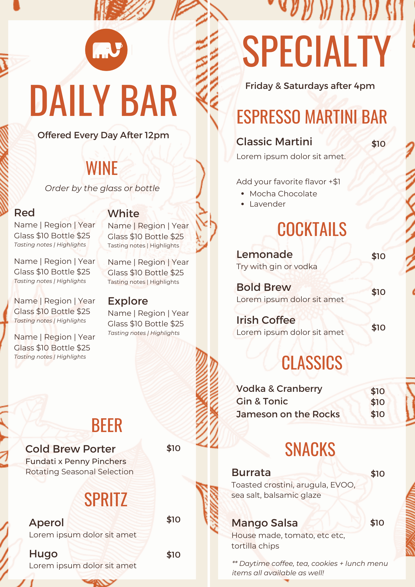 Fundati Coffee Menu Design V2