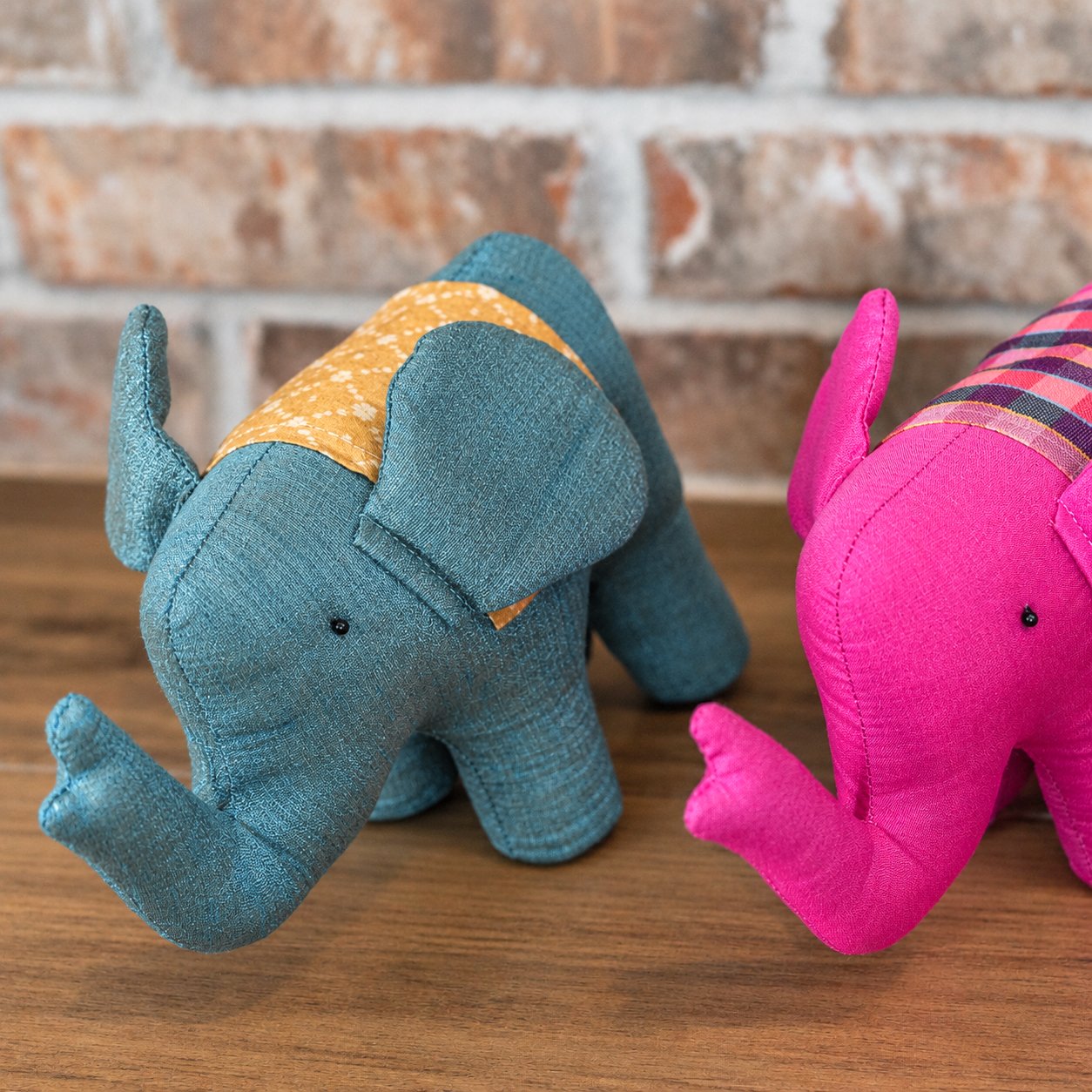 Teal and Pink Patchwork Elephants (1).jpg