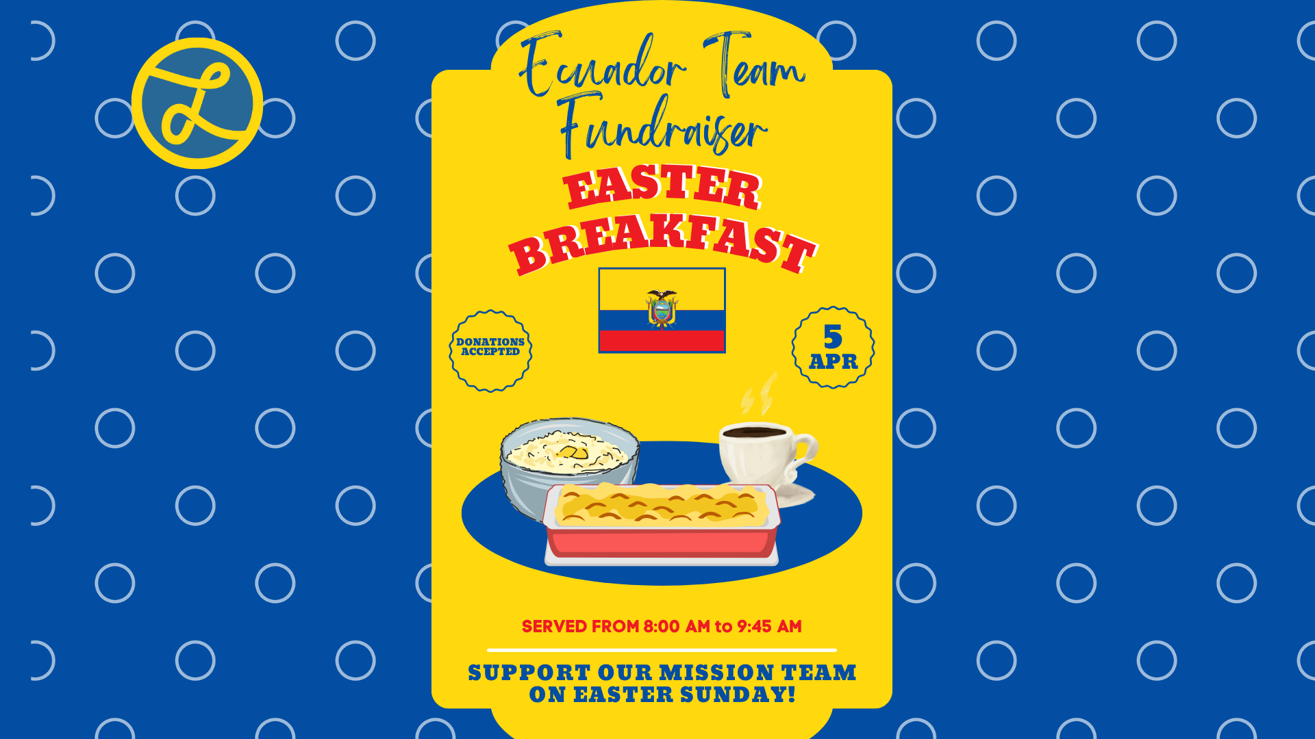 Easter Breakfast for ECU Mission Team