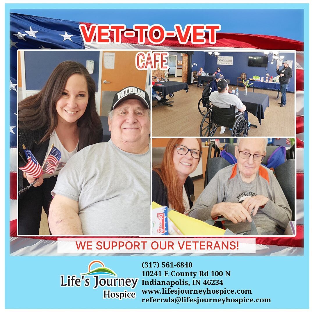 Life&rsquo;s Journey Hospice partnered with The Waters of Greencastle to bring the community another Vet-to-Vet Cafe. This is an event put together to support veterans by offering local resources, prizes, snacks, and information. 

#lifesjourneyhospi