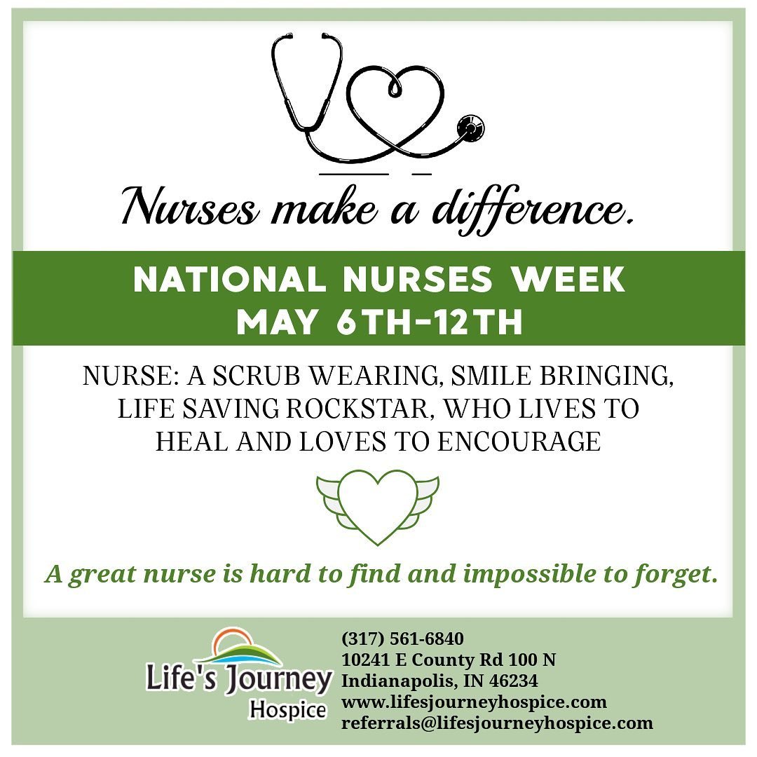 HAPPY NATIONAL NURSES WEEK TO ALL NURSES! The theme for 2024 is &ldquo;Make a Difference&rdquo; and Life&rsquo;s Journey Hospice truly experiences nurses that make a world of difference for patients and their families!

#nationalnursesweek #nurse #nu