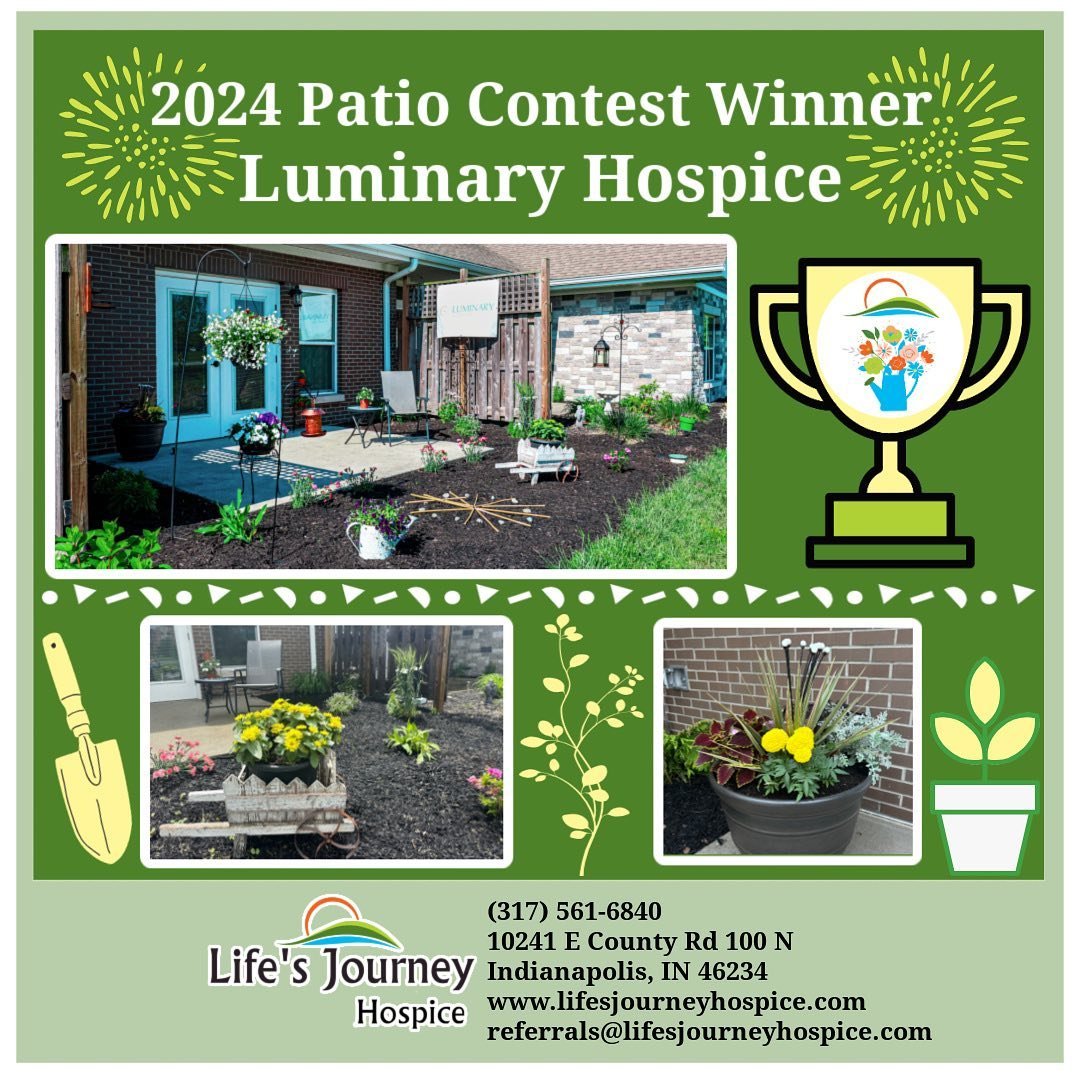 OUR 2024 PATIO CONTEST WINNER IS LUMINARY HOSPICE!!
🌟🌟🌟🌟
Thank you, Luminary Hospice, for going above and beyond for our 2nd Annual Patio Contest at Life&rsquo;s Journey Hospice in Avon, Indiana. 
❤️
They power-washed the patient&rsquo;s patio de