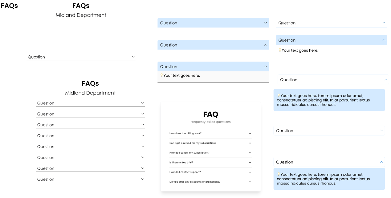Possible FAQ Designs