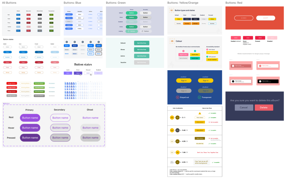 Button Examples (5 Colors)