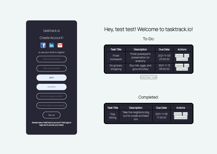A quick overview of the features tasktrack.io offers. Login or sign up today!