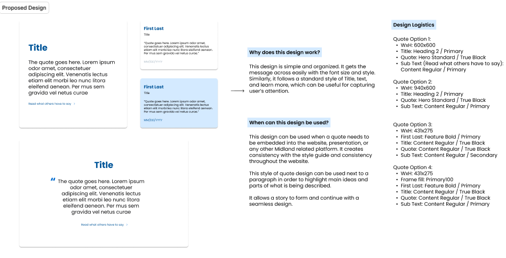 Possible Quote Designs