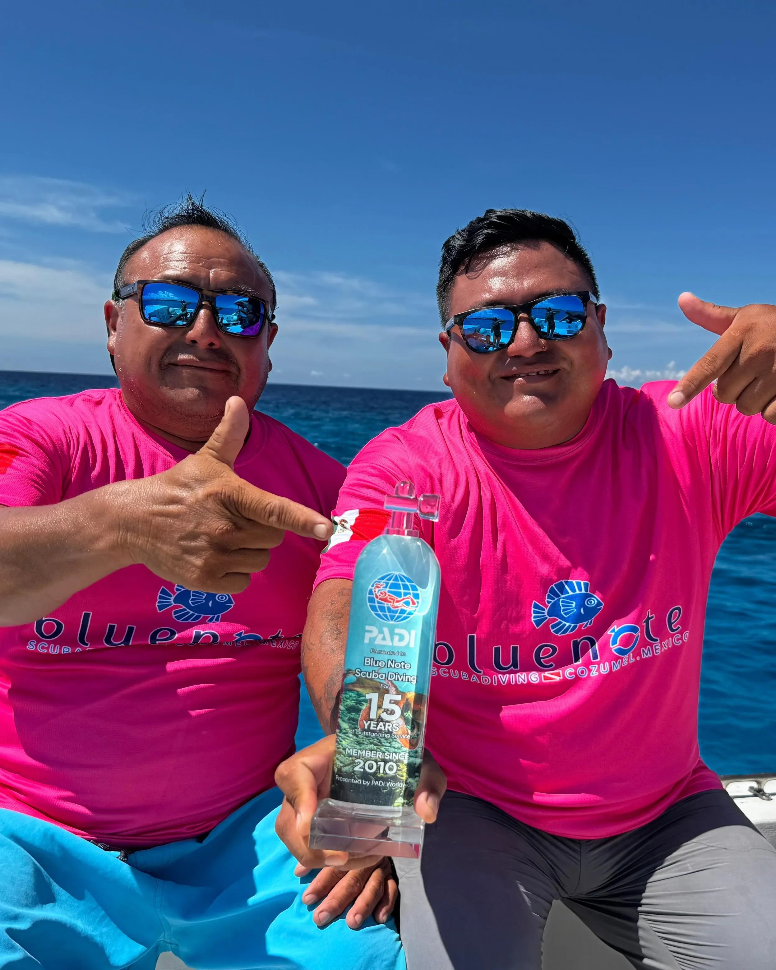 15 Year Award as a PADI 5 Star Dive Center in Cozumel