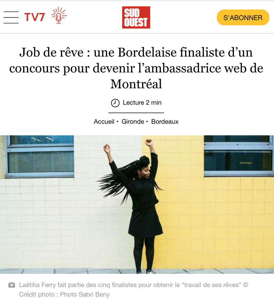 Online coverage on Sud Ouest,  a daily French newspaper, the third largest regional daily in France in terms of circulation.