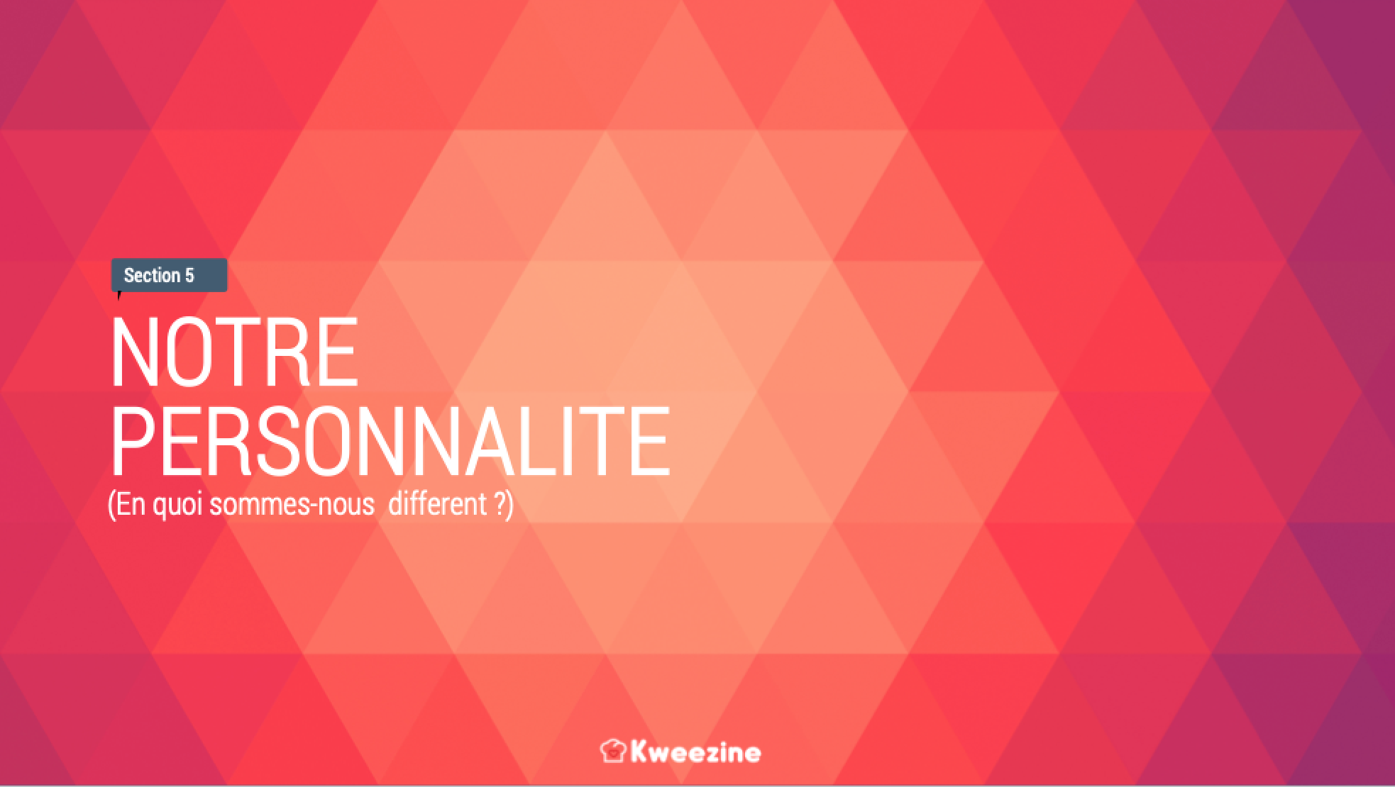 I defined the brand personality