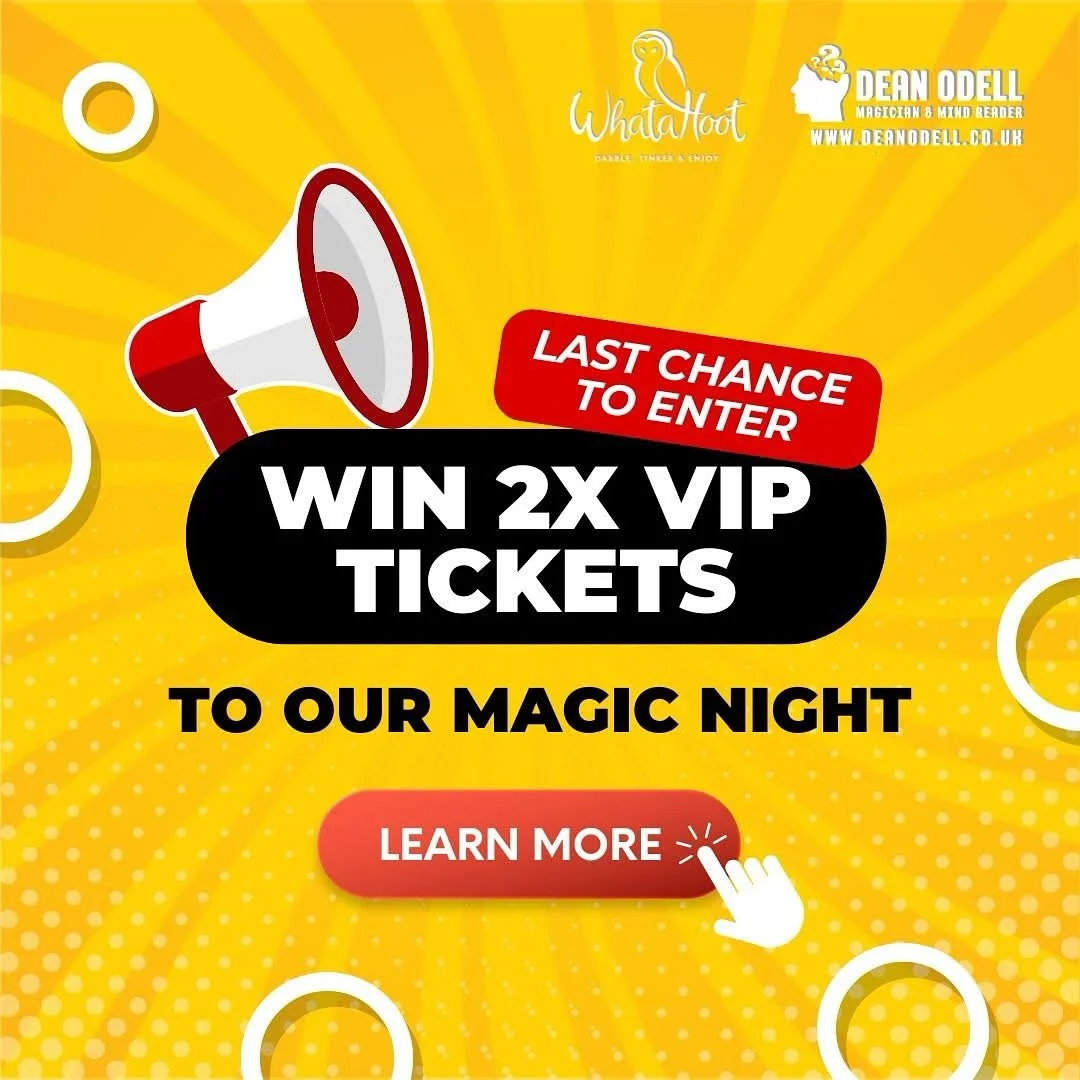 ⏳ LAST 48 HOURS TO ENTER!

Your chance to win a VIP Halloween Experience is almost gone&hellip;

Want FREE tickets to my Halloween edition of Psychological Magic at @drinkwhatahoot Distillery in King&rsquo;s Lynn?

Here&rsquo;s what you get:
🧠 Mind 