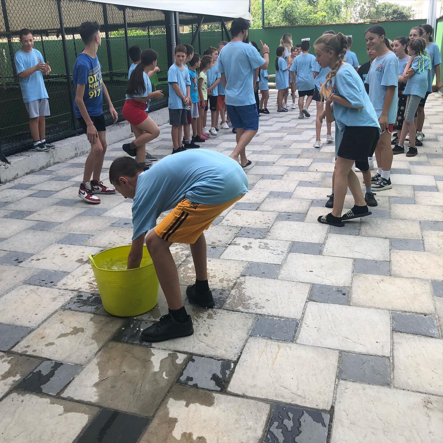 It&rsquo;s hot in Tirana. Let the water games begin! 💦 #steppingout #tekuracamp #wearetekura