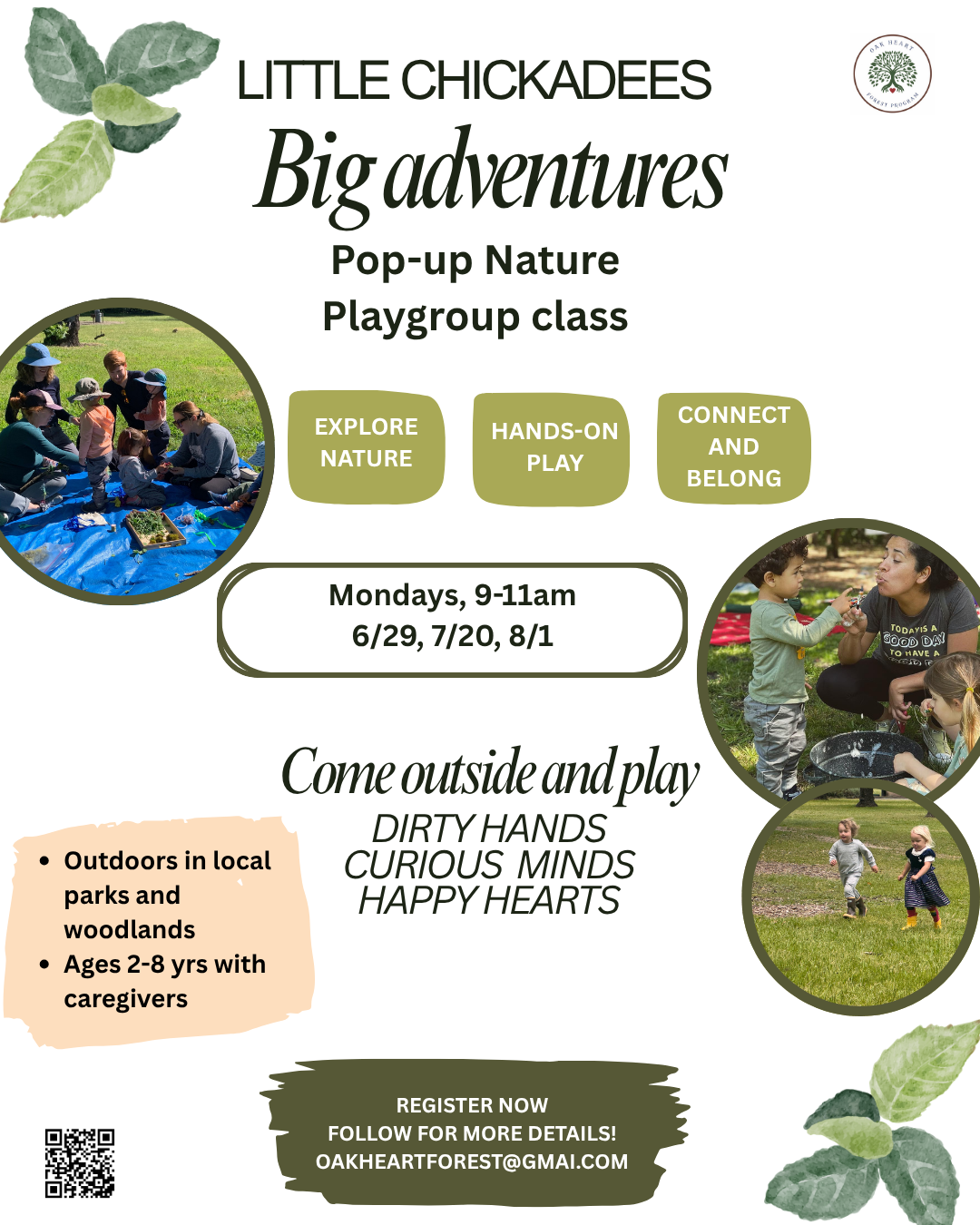 Chickadee Pop-up Playgroup classes