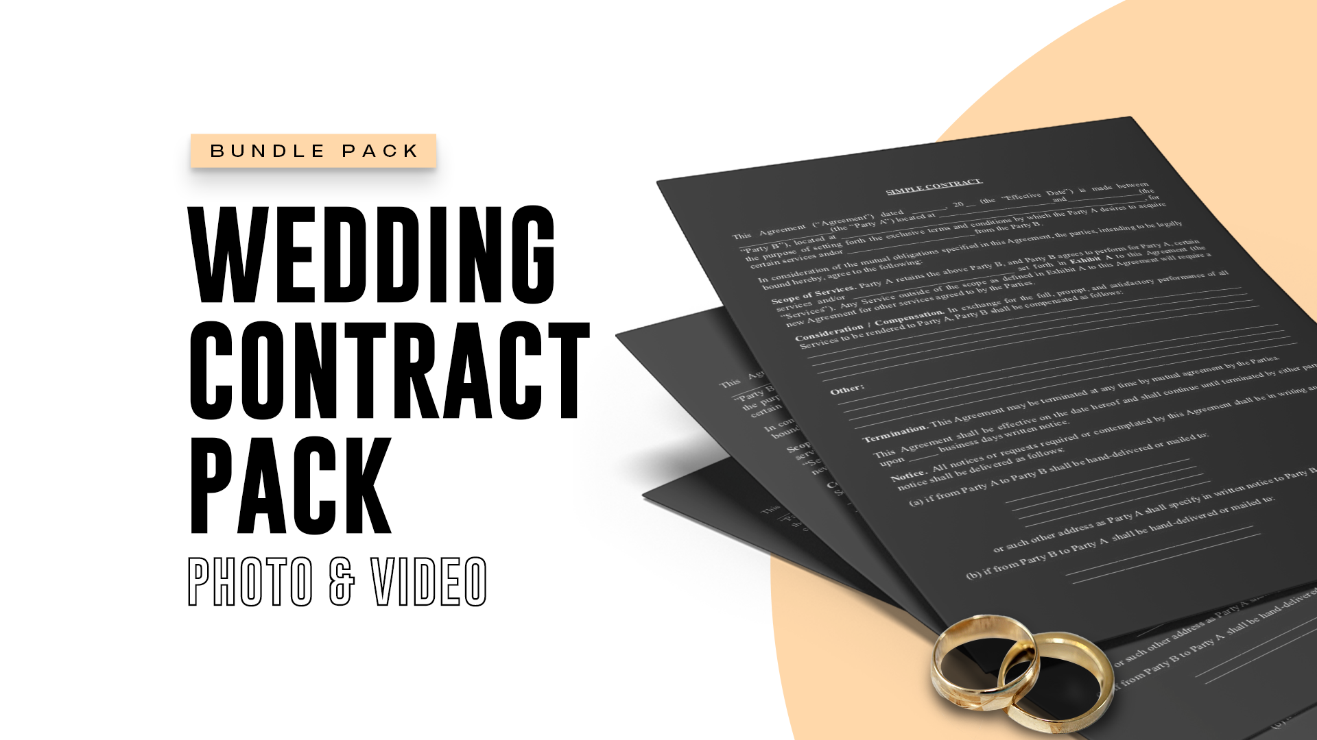 Wedding Contract Combo Pack Photo &amp; Video