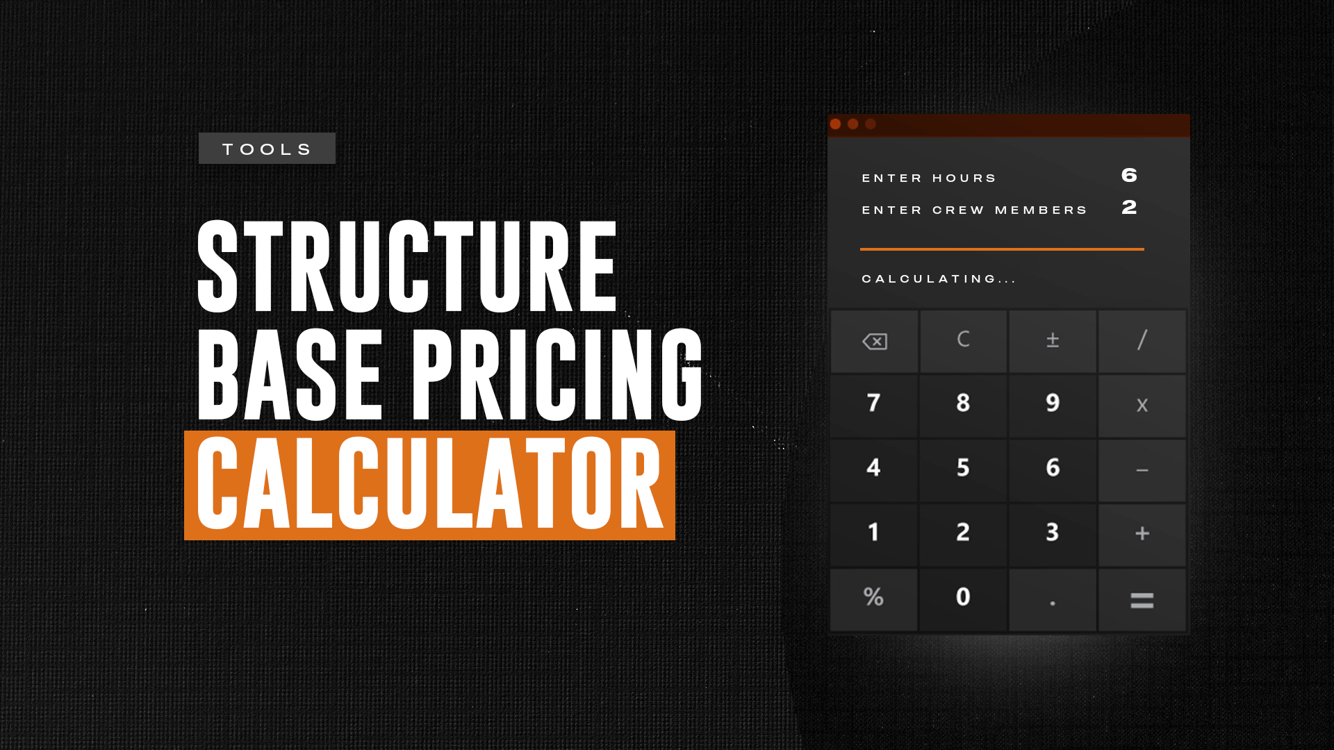 Structure Base Pricing Calculator