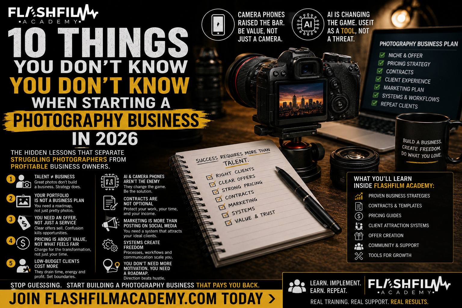 10 Things You Don’t Know You Don’t Know When Starting a Photography Business in 2026
