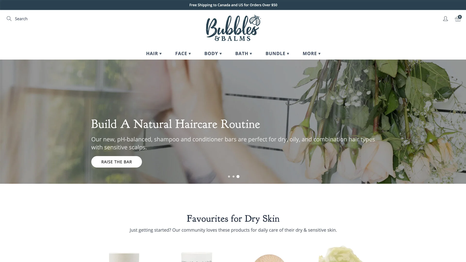 Bubbles and Balms Homepage Copy