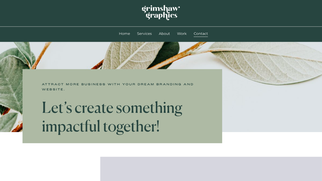 Grimshaw Graphics Contact Page