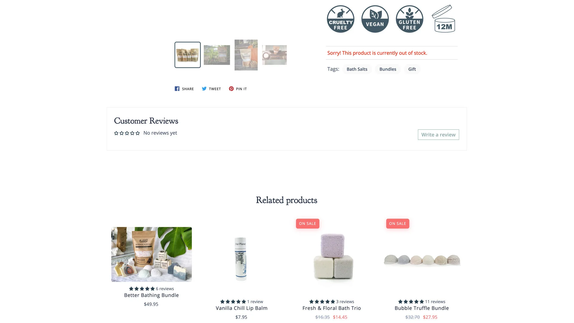 Bubbles and Balms Product Description Copy