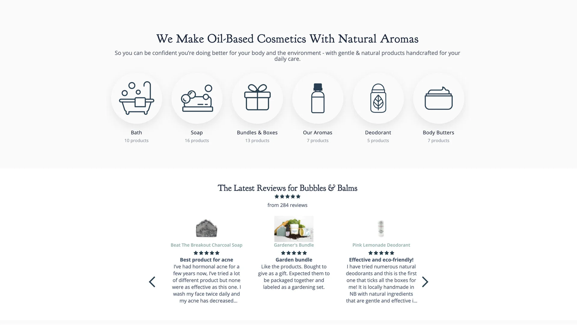 Bubbles and Balms Homepage Copy