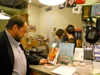 With poet Nicholas Samaras, NYC