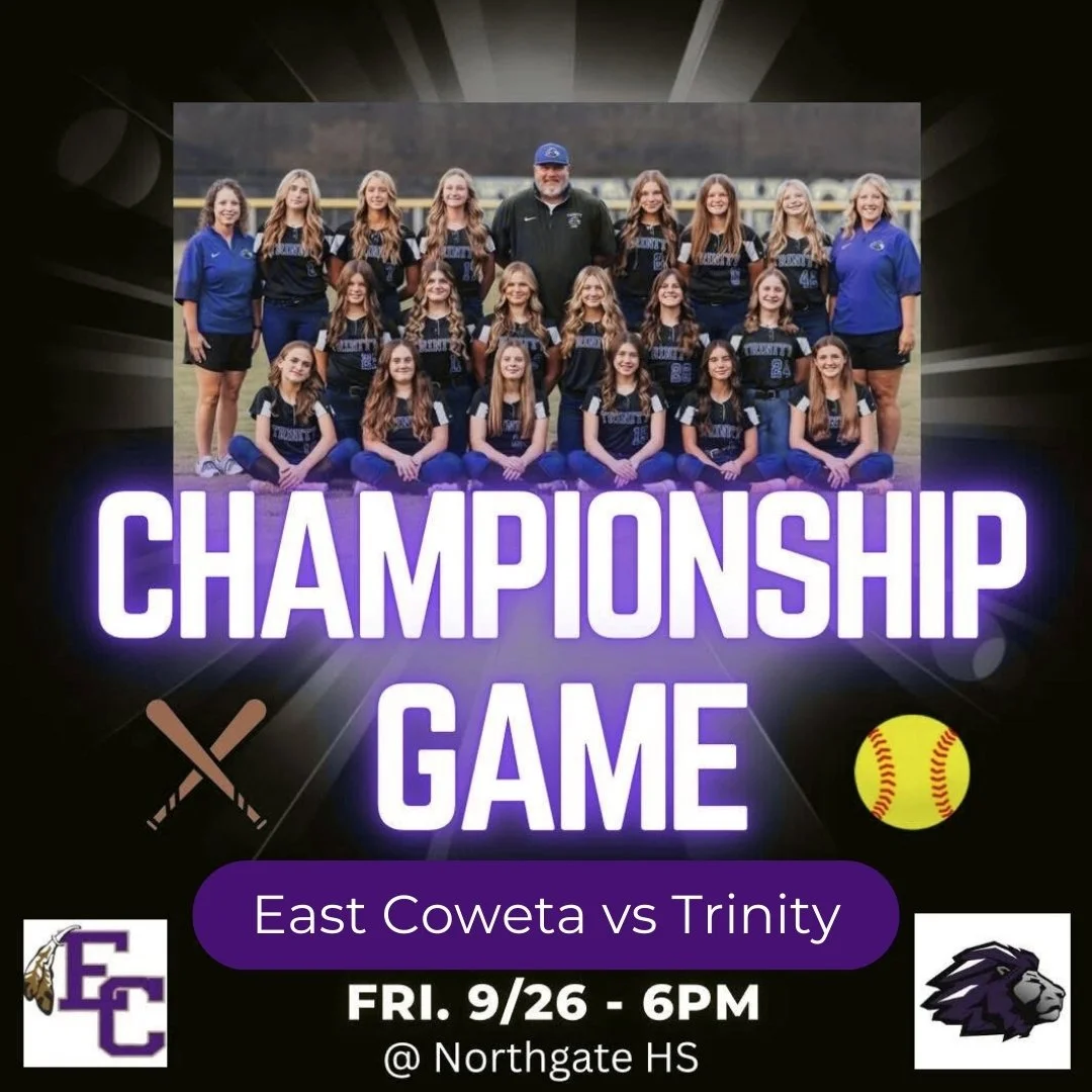 Championship Bound!

We&rsquo;re excited to share that our Trinity Middle School Lady Lions Softball Team is headed to the CHAMPIONSHIP GAME! 

With an incredible 19&ndash;2 record, these athletes have worked hard all season to reach this moment. 💜
