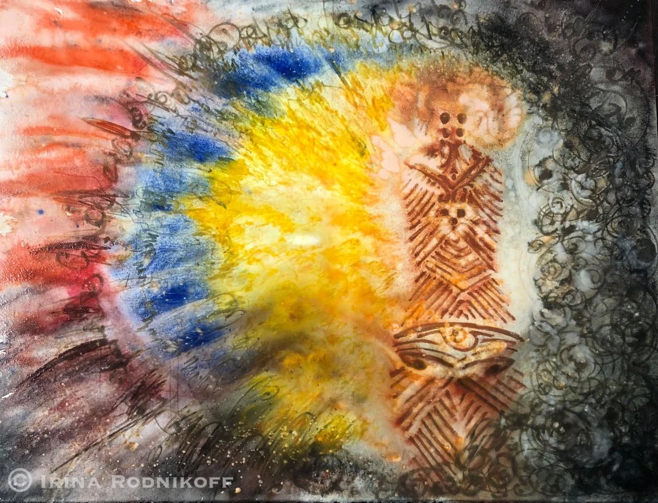 Ancient Goddess | 50 cm x 60 cm | Watercolor on Paper | 475 USD (Unframed)