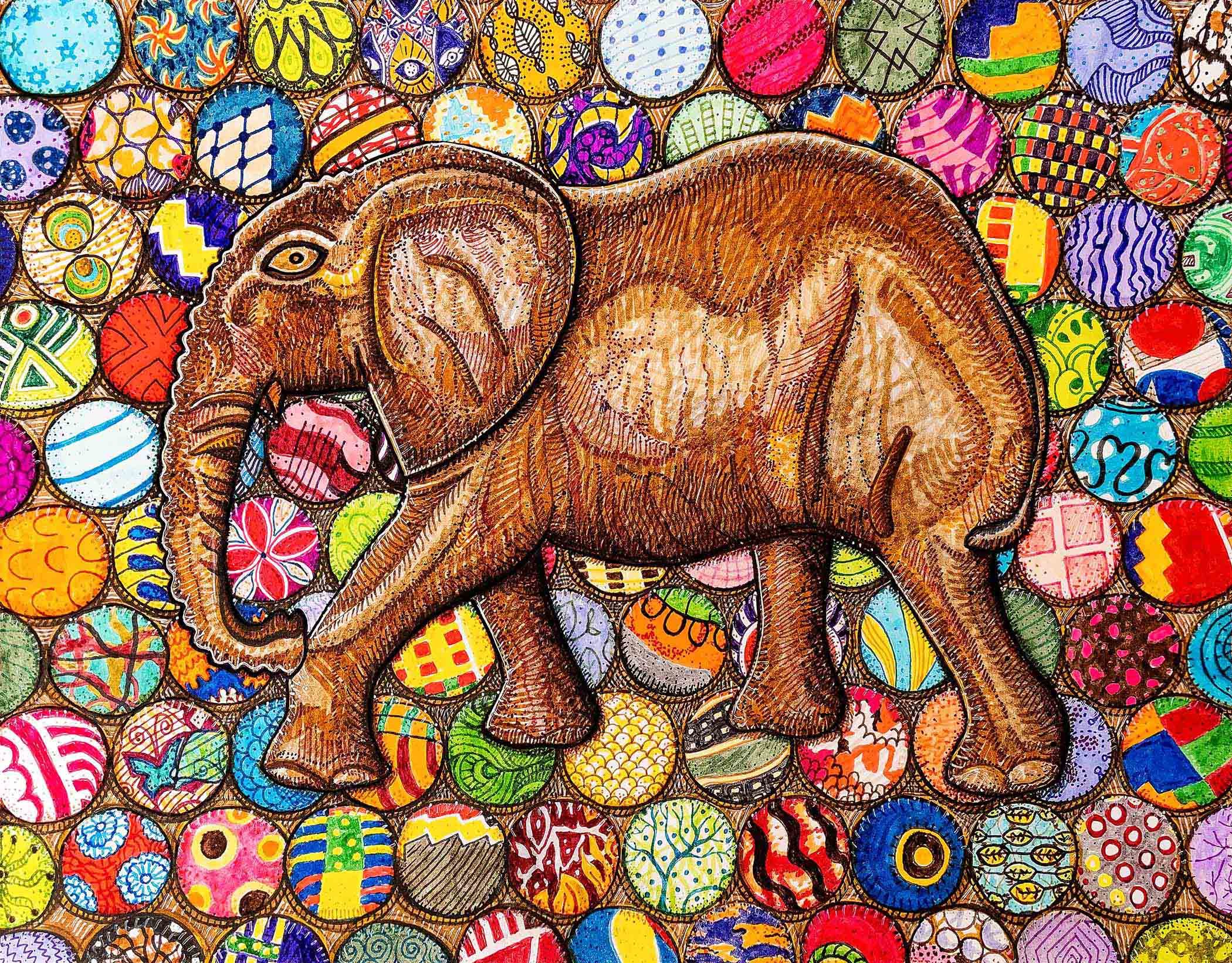 To Lead is to Serve: Elephant | Watercolour on Paper | 27.9 x 35.5 cm | 800 USD