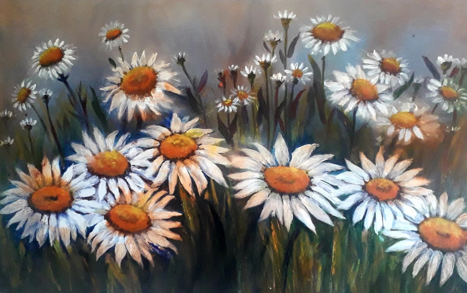Daisies | Acrylic on Canvas | 45 × 65 cm | 320 USD