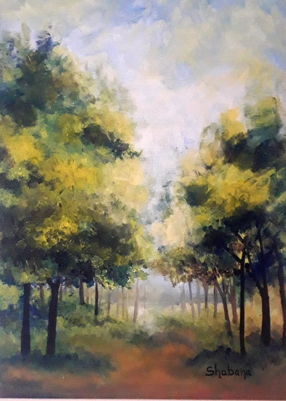 Summer Blossom | Acrylic on Canvas | 10 × 20 cm | 80 USD