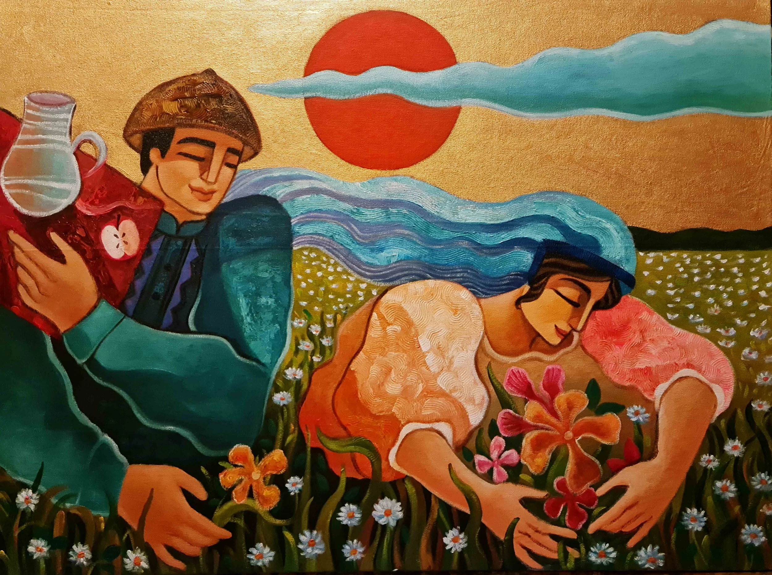 Birds of Paradise | Acrylic on canvas | 91 x 122 cm | On Demand