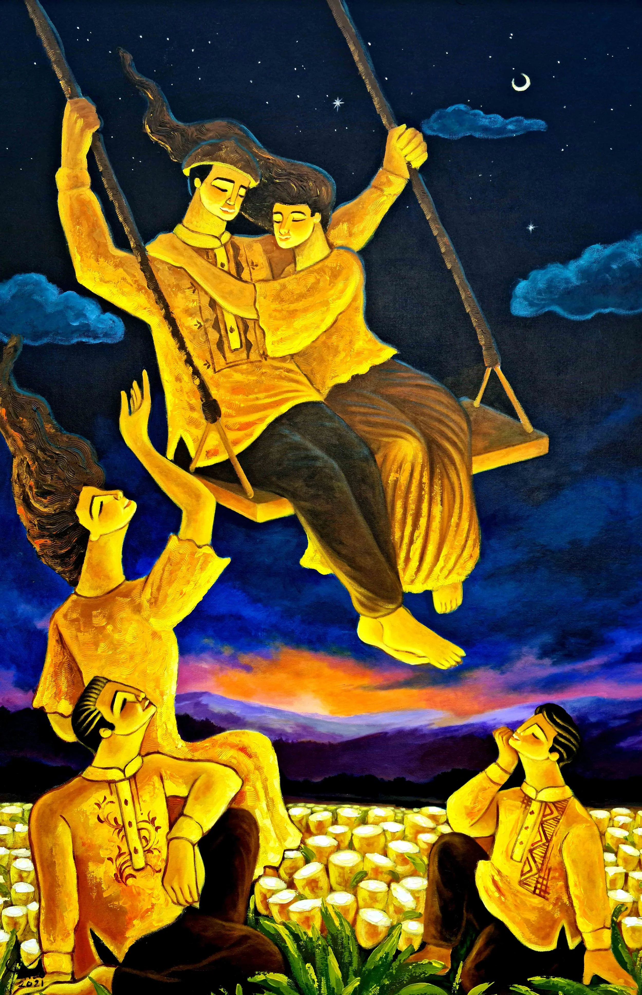 Swing of Love | Acrylic in Canvas | 4ft x 6ft | On Demand