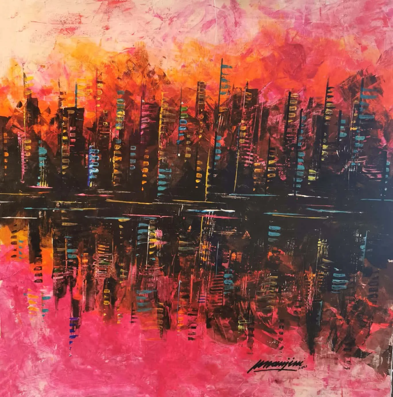 Colours 19 | Acrylic on Canvas | 80 x 80 cm | 700 USD