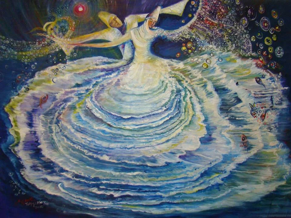 Mystical Dance in the Energy | Acrylic on Canvas | 70 x 100 cm | 2500 USD