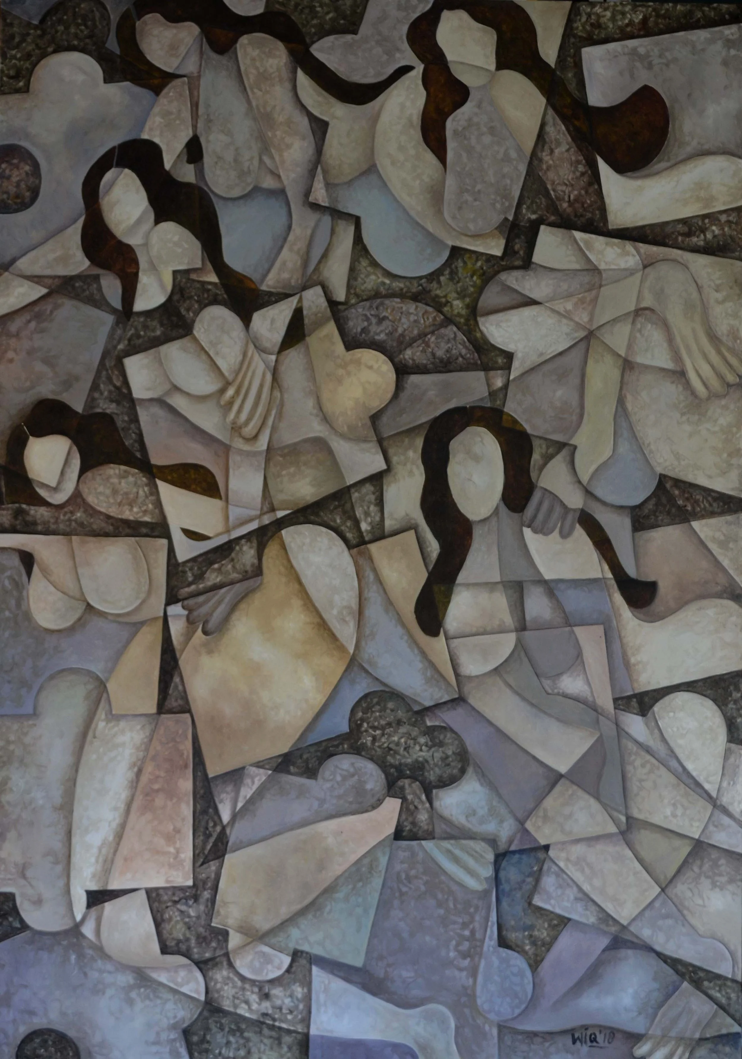 Puzzle | 150 x 180 cm | Acrylic on Canvas | 8500 USD