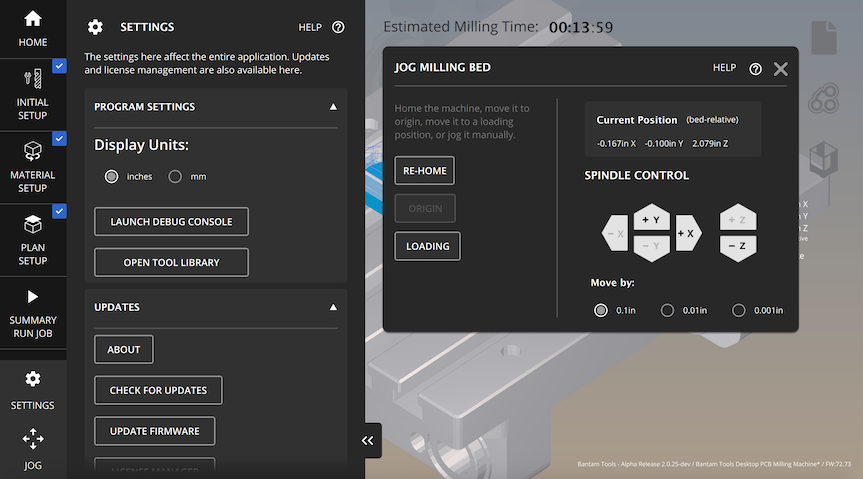 Jog Controls