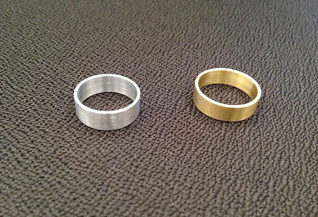 Aluminum and brass ring