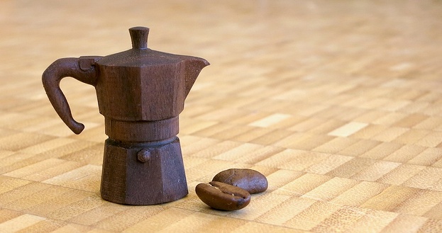 Miniature wood coffee maker