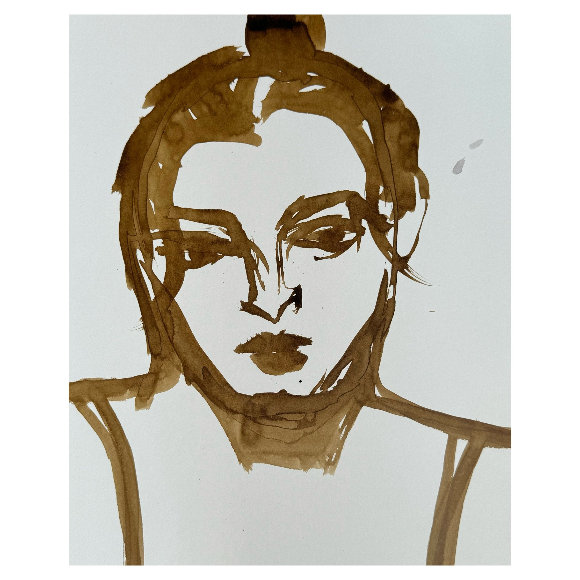 Person in Simple Sepia | 11"x14"