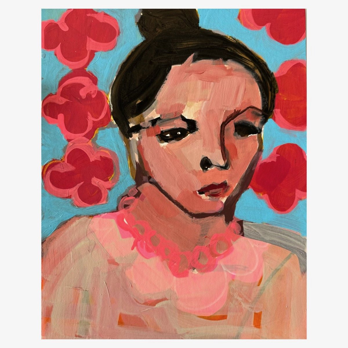 Person with Cherry Blossoms | 11"x14"