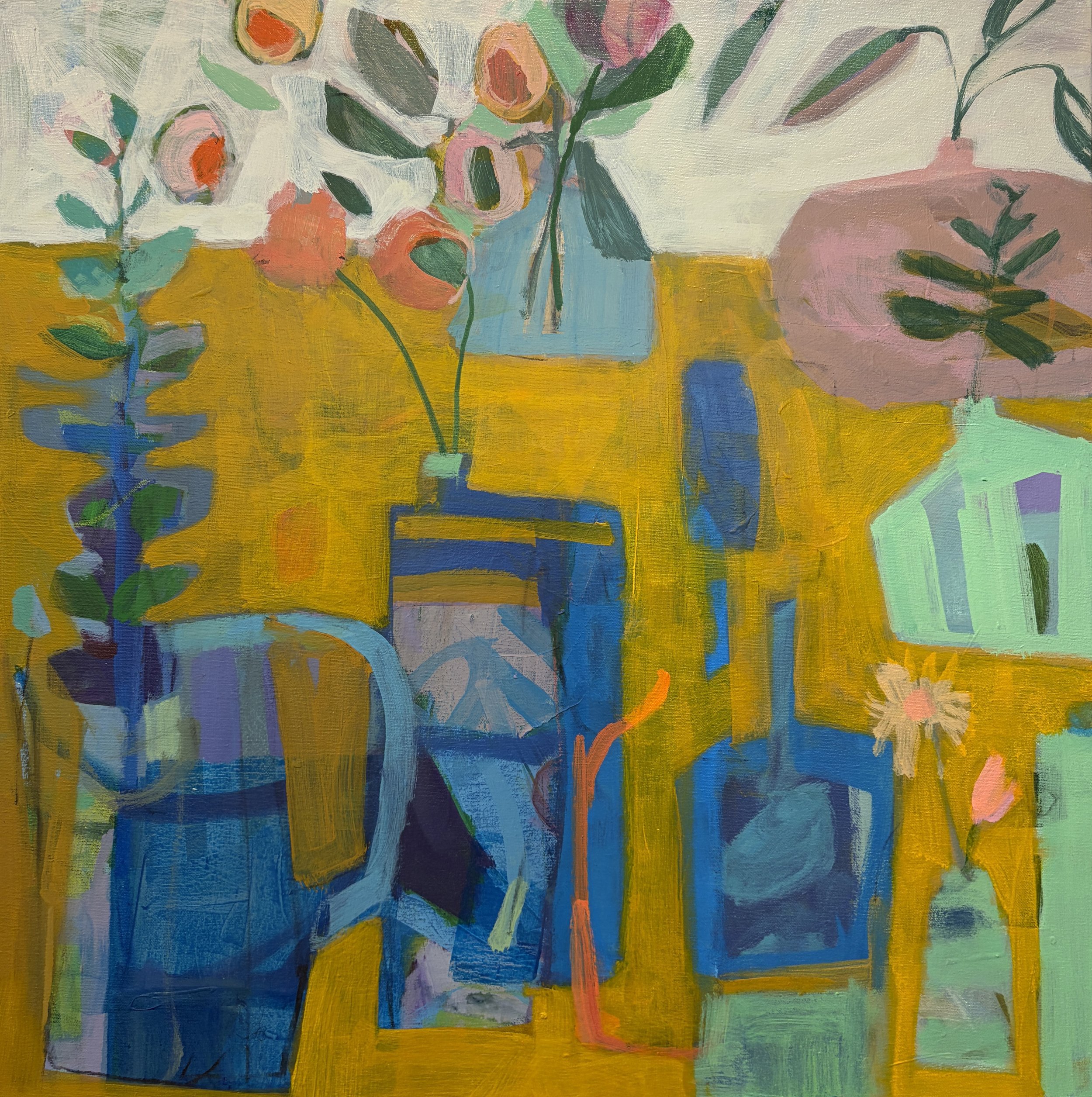 Arrangements in Ochre | 24"x24" |