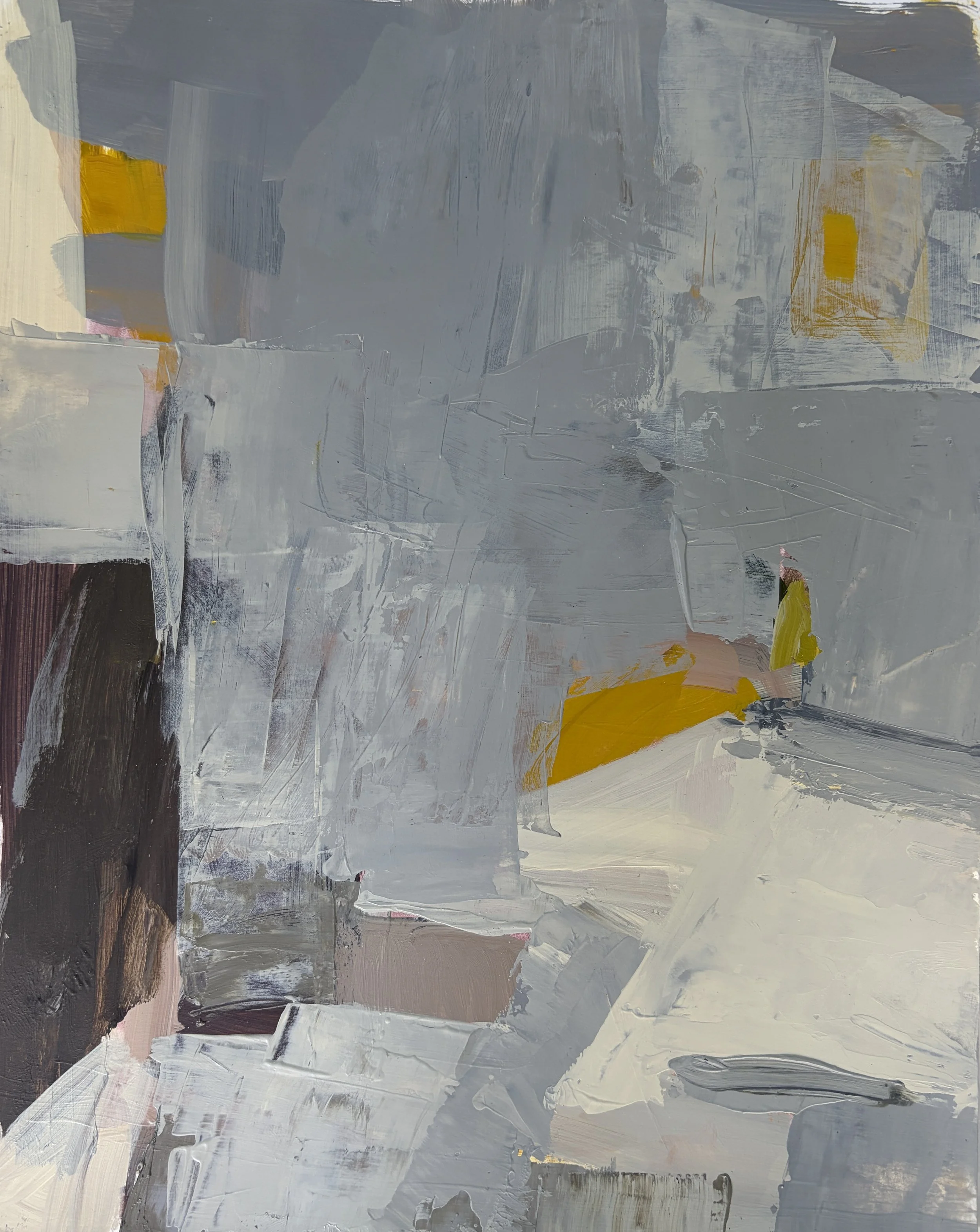 Tocchi di Giallo (Bits of Yellow) | 11"x14" | Acrylic on Paper