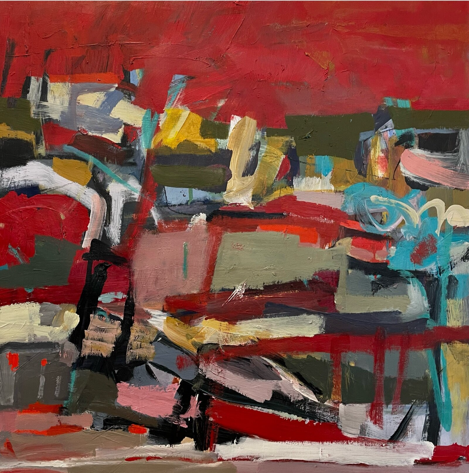 New Terrain | 25”x25” | Acrylic on paper