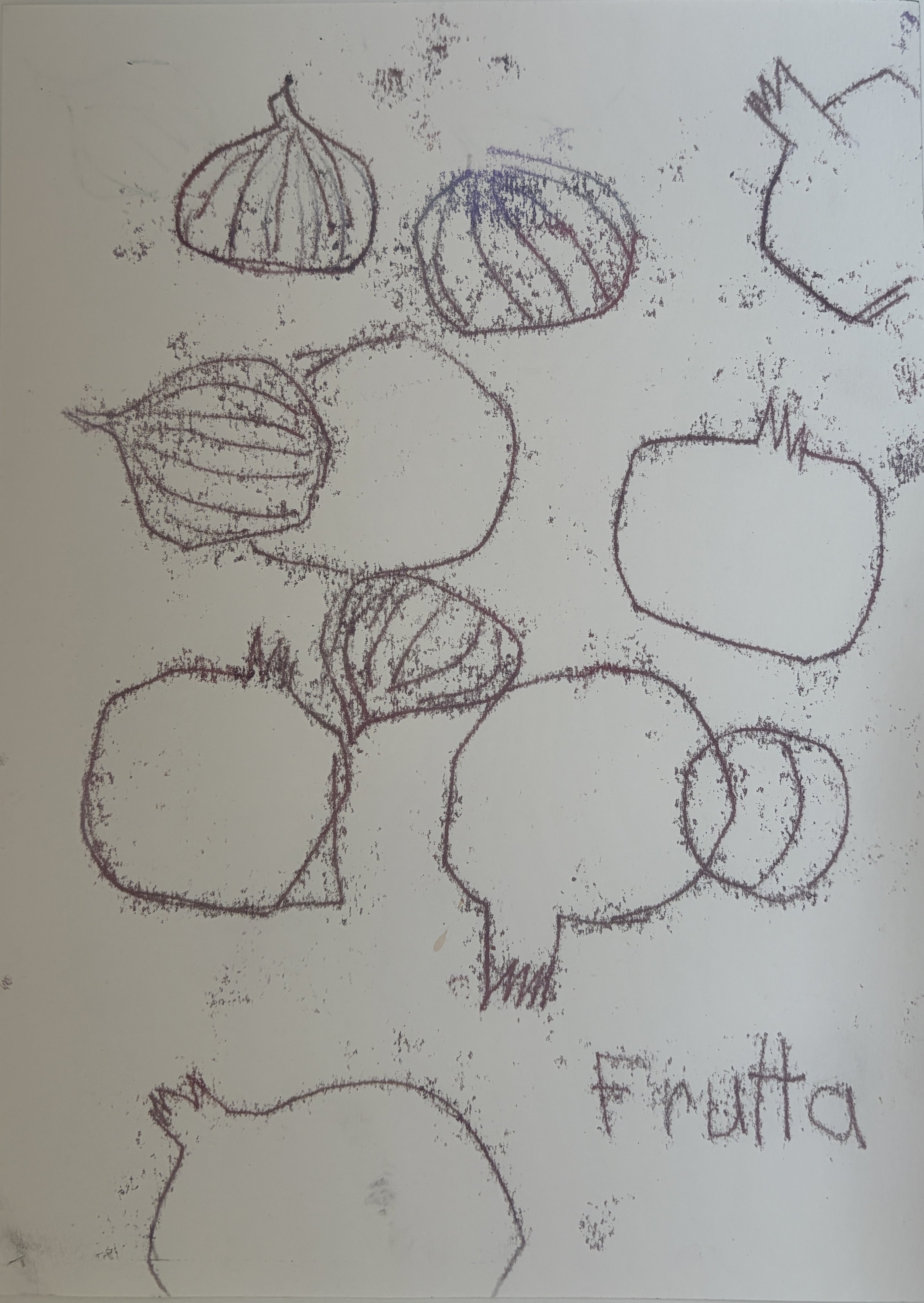Frutta II | 8.5"x9.5" | Ink on paper
