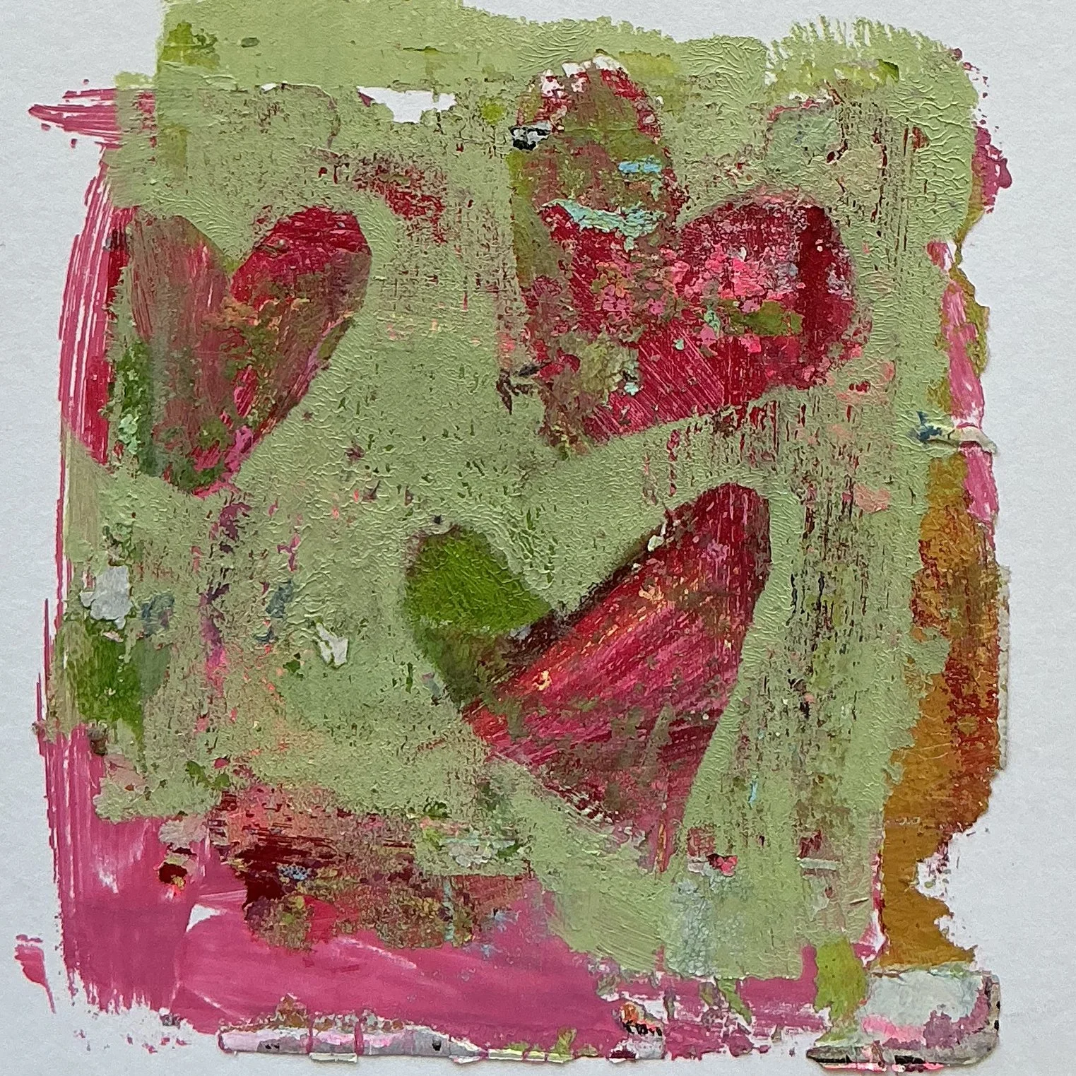 Three Times the Love | Matted to fit an 8"x8" frame