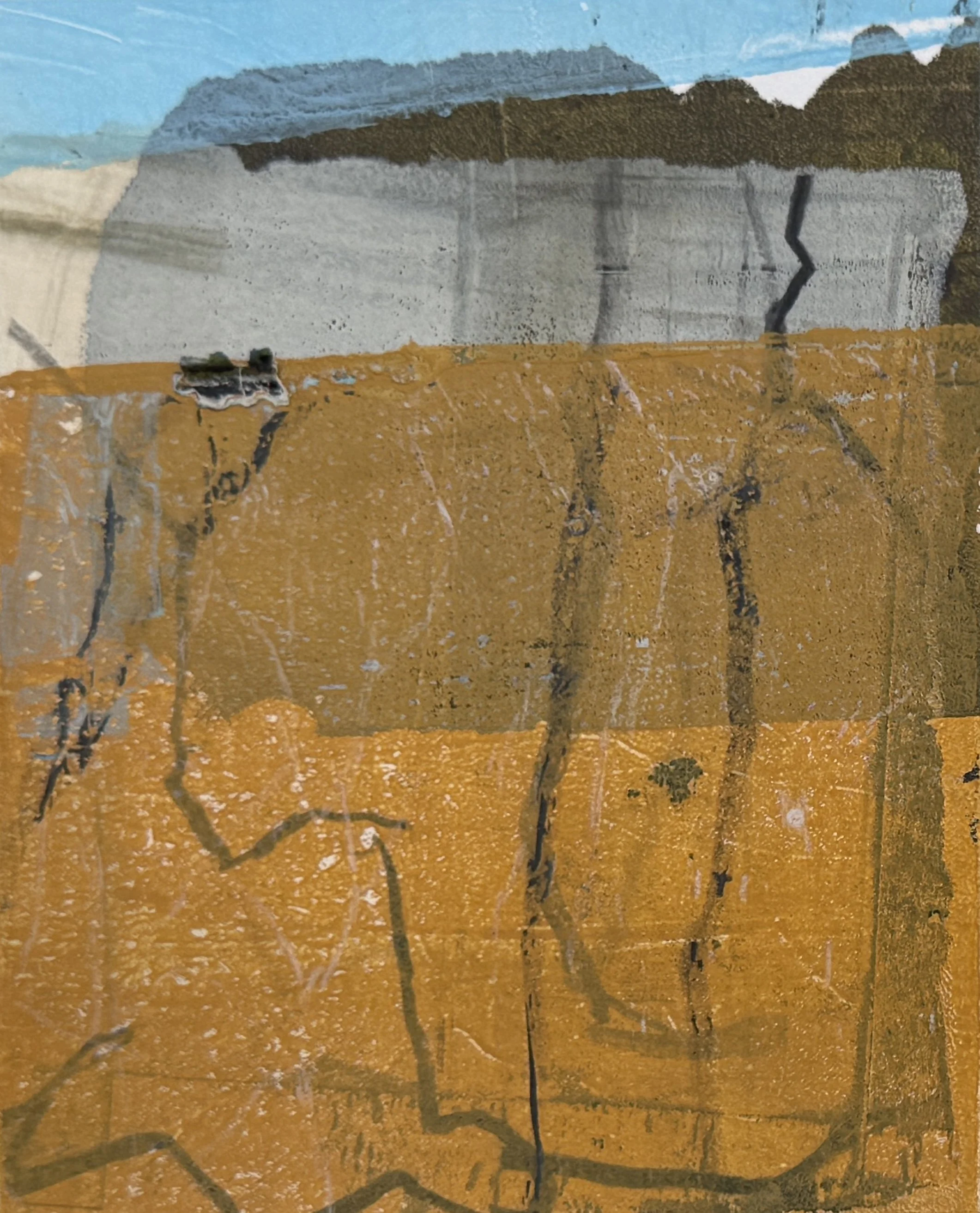 Open Range l | 5.125"x6.5" (6.75"x8.25") | Acrylic on Paper