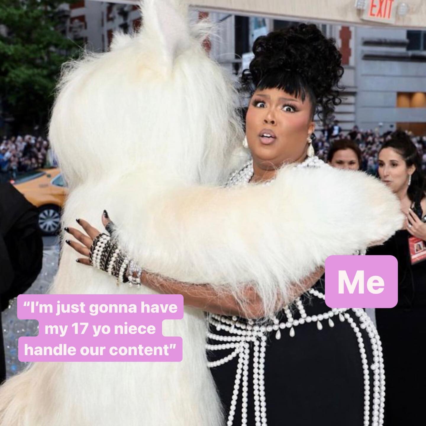 I mean&hellip;. Lizzo&rsquo;s face in this pic says more than my caption ever could.

PS- I&rsquo;m sure your niece is fantastic! ☠️

#socialmediamanagerlife #socialmediamarketing #socialmediastrategist #instagrammanagement #onlineserviceprovider