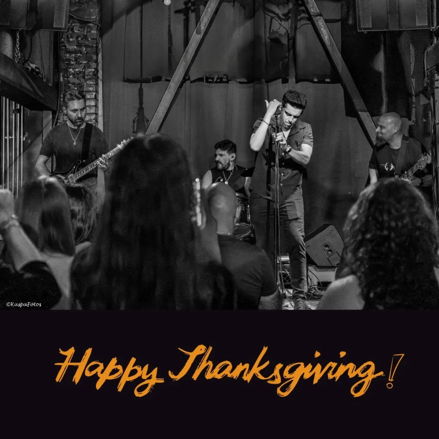 Happy Thanksgiving 🦃
We&rsquo;re grateful for the community we&rsquo;ve found &mdash; every show, every online interaction, every person who listens to our music.
Thank you for giving us a home on stage and in your playlists 🤘❤️