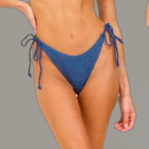 Krinkle Metallic Side-Tie Bottoms